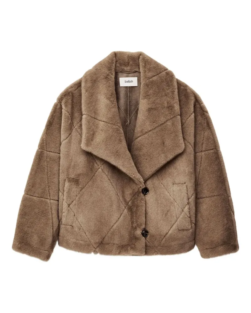 ba&sh Gesteppte Pinie Jacke mit Knöpfen - Braun Braun