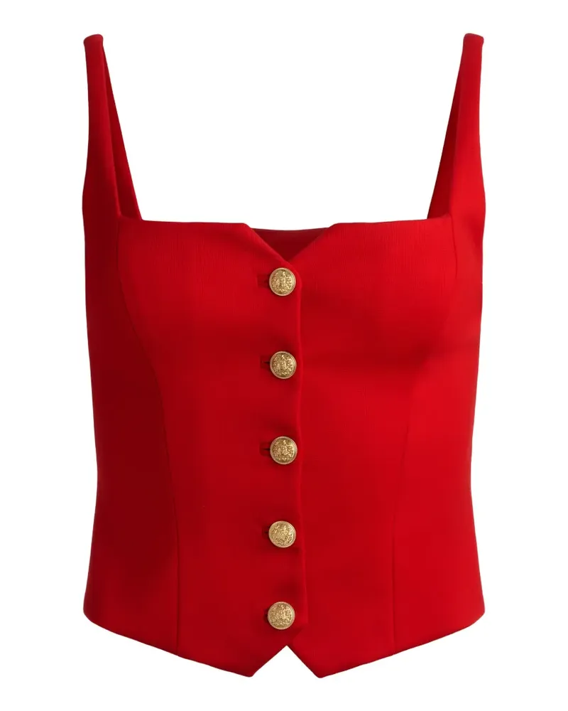 Alice + Olivia Kelcey button vest - Rot Rot