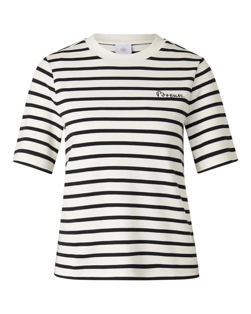 Bogner Rachel T-Shirt mit Streifen-Print - Weiß Weiß