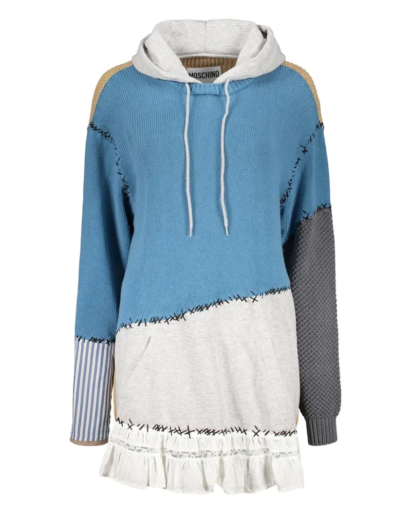 Moschino Geripptes Oversized-Sweatshirt - Blau Blau
