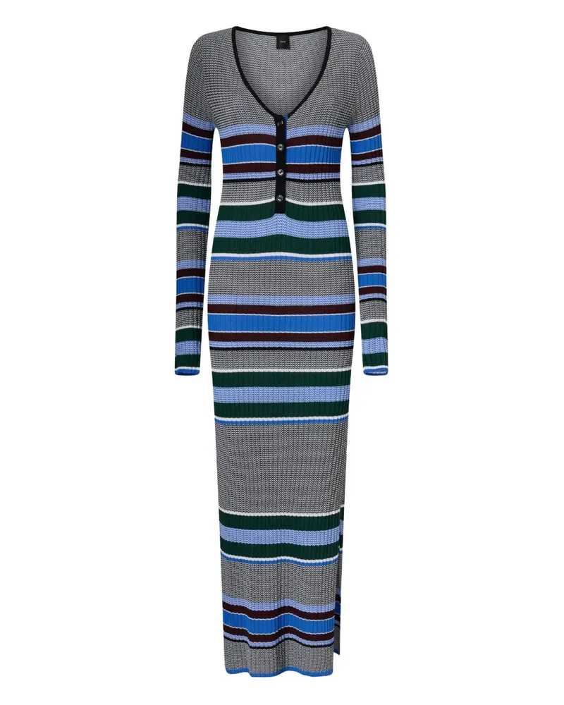 Pinko Gestreiftes Kleid - Grau Grau