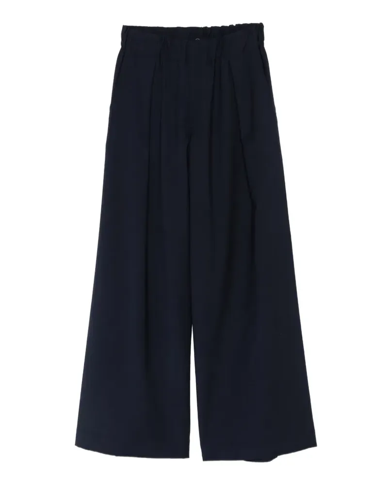Laneus Plissierte Hose mit Stretchbund - Blau Blau