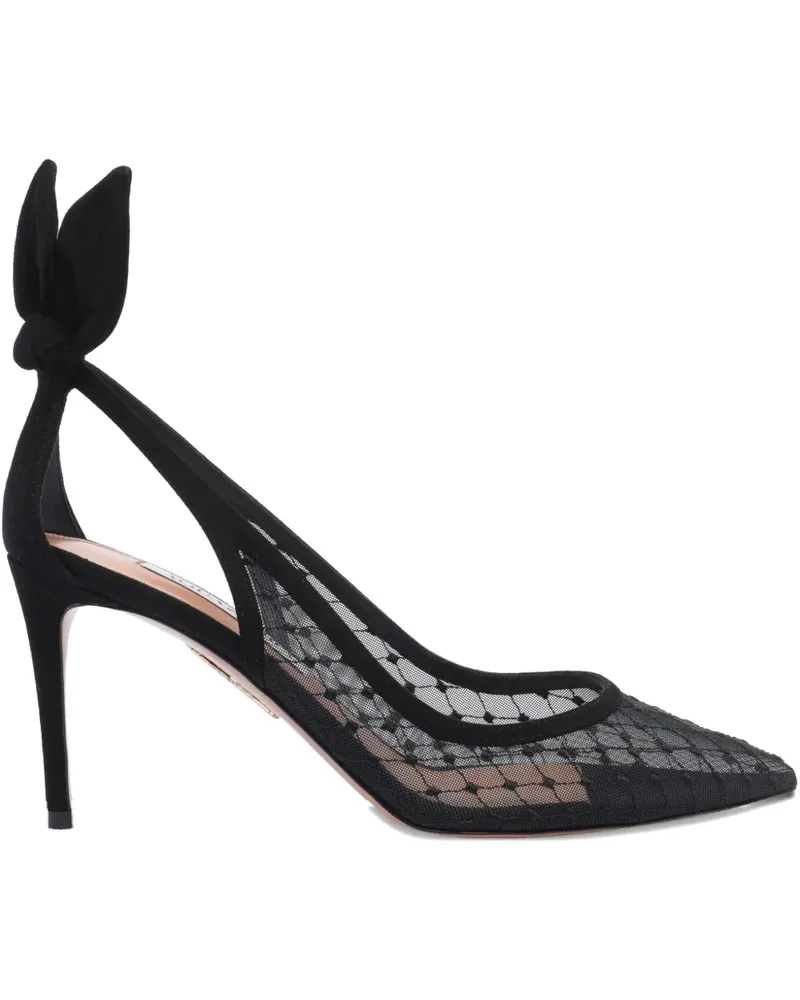 Aquazzura Mesh-Pumps 85mm - Schwarz Schwarz