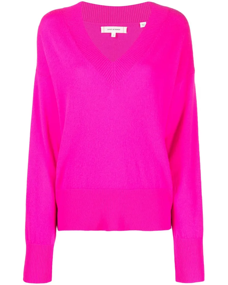 Chinti & Parker Pullover mit V-Ausschnitt - Rosa Rosa
