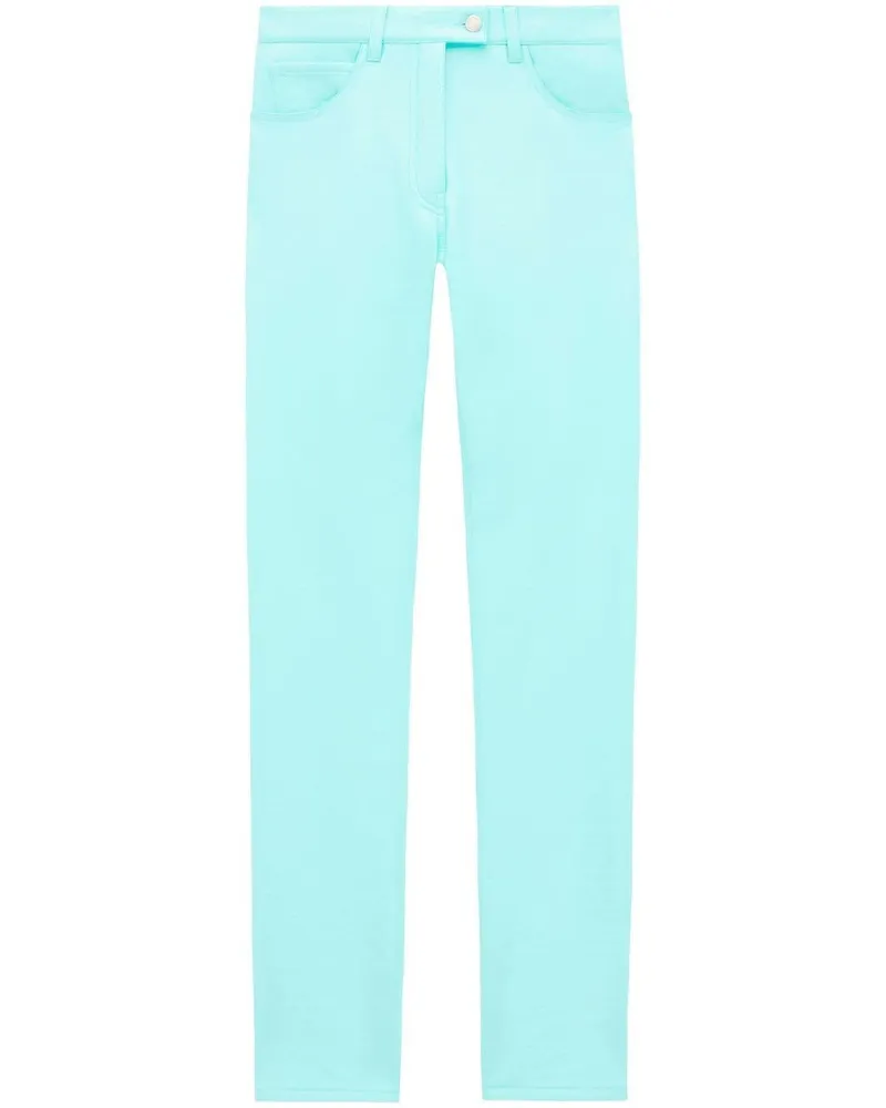 Courrèges Straight-Leg-Hose aus Vinyl - Blau Blau