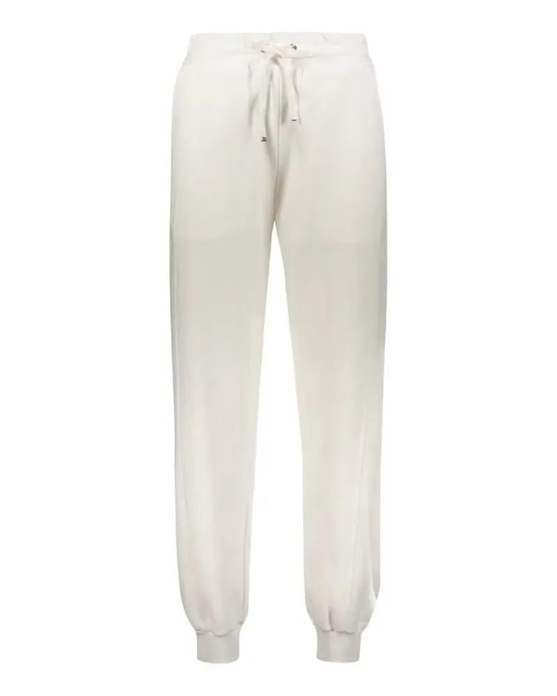 MOORER Elisabeth drawstring elasticated-cuff track pants - Weiß Weiß
