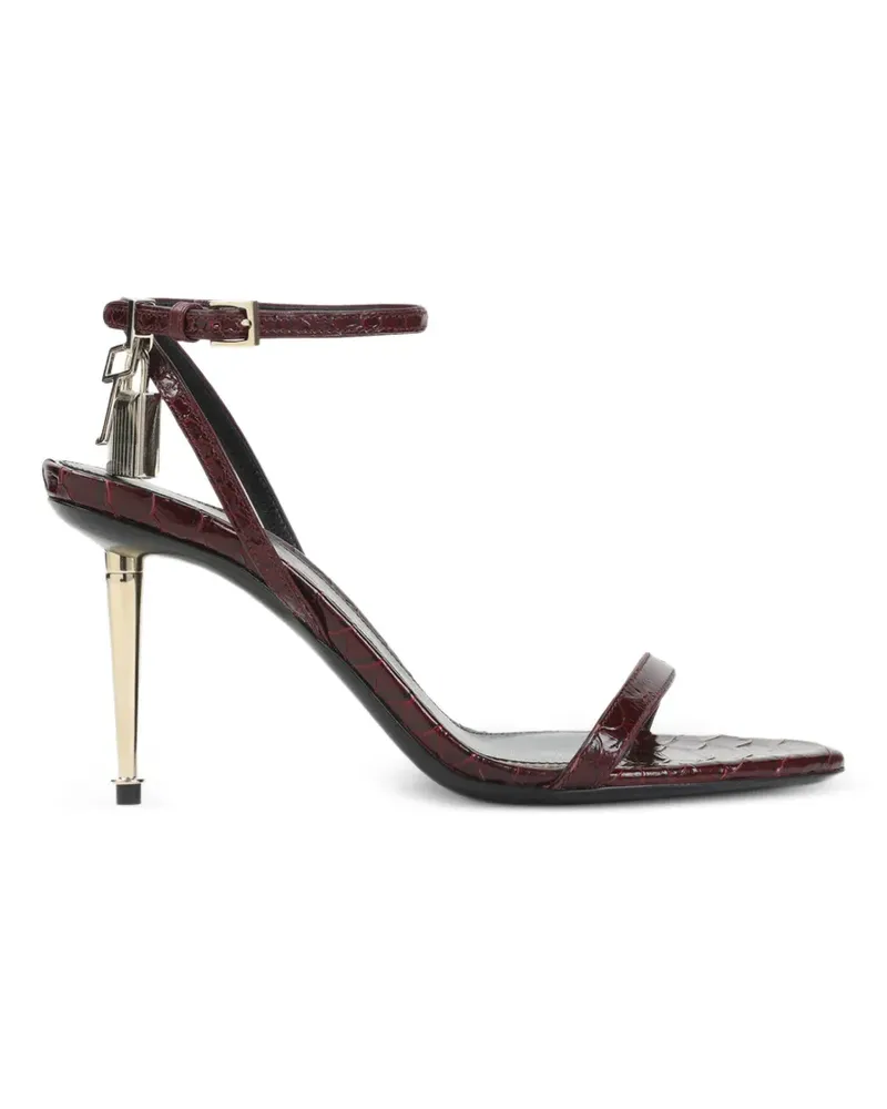 Tom Ford padlock-detail stiletto-heel sandals - Rot Rot