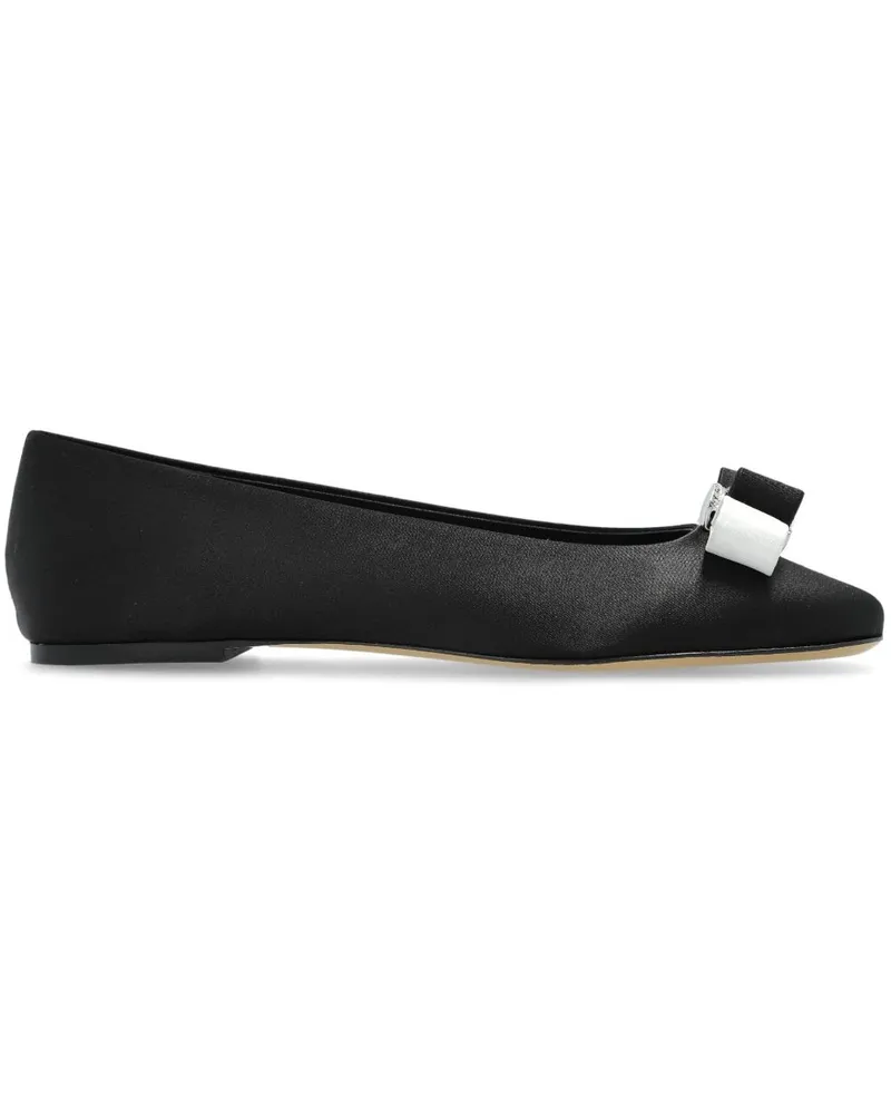 Casadei Ballerinas mit Schleifendetail - Schwarz Schwarz