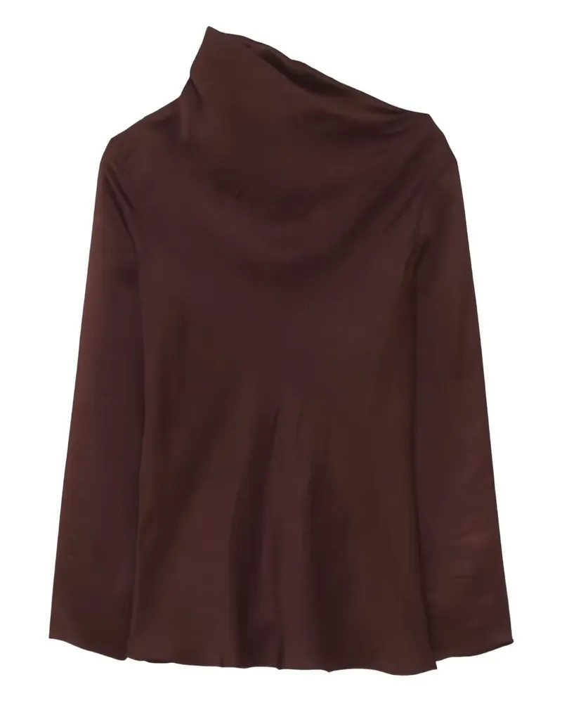 Lauren Manoogian Drapiertes Luster Oberteil - Braun Braun