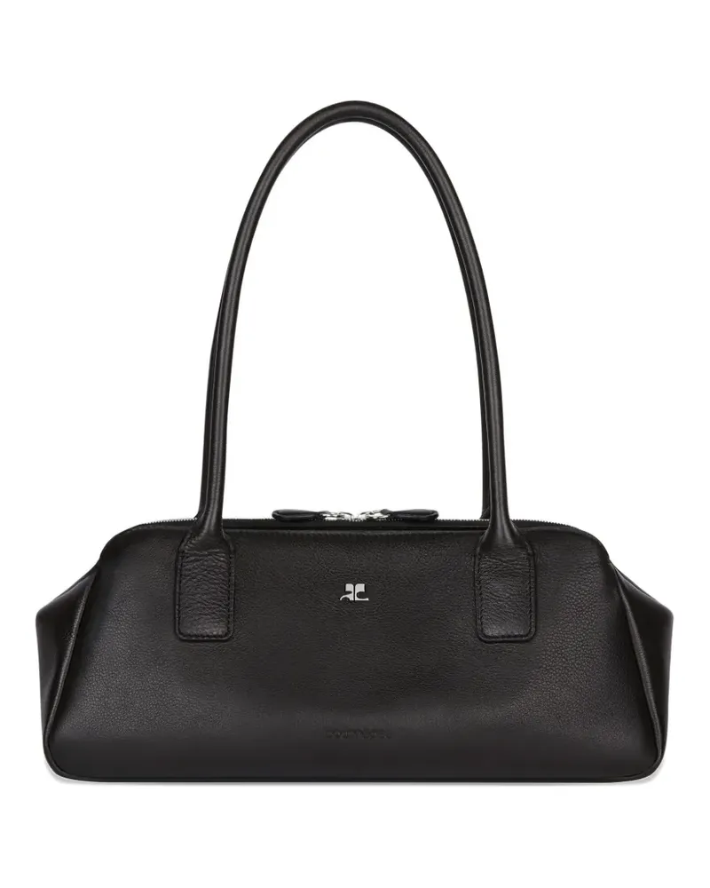 Courrèges Schultertasche mit Logo - Schwarz Schwarz