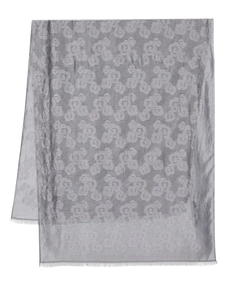 Emporio Armani Schal mit Lurex - Schwarz Schwarz