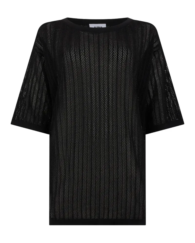 Alpha Studio crew-neck T-shirt - Schwarz Schwarz