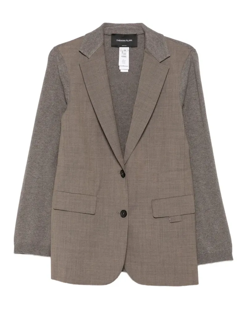 Fabiana Filippi panelled notch-lapel blazer - Braun Braun