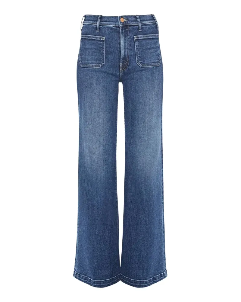 Mother Hustler Roller Jeans mit aufgesetzten Taschen - Blau Blau