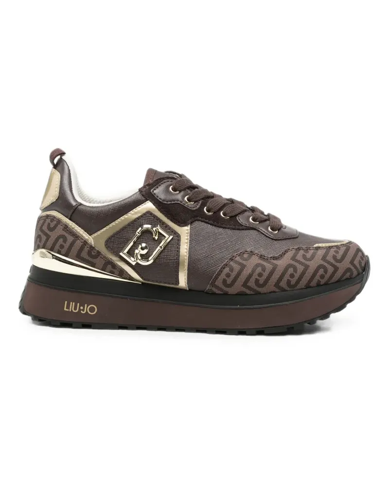 Liu Jo Sneakers mit Logo-Schild - Braun Braun
