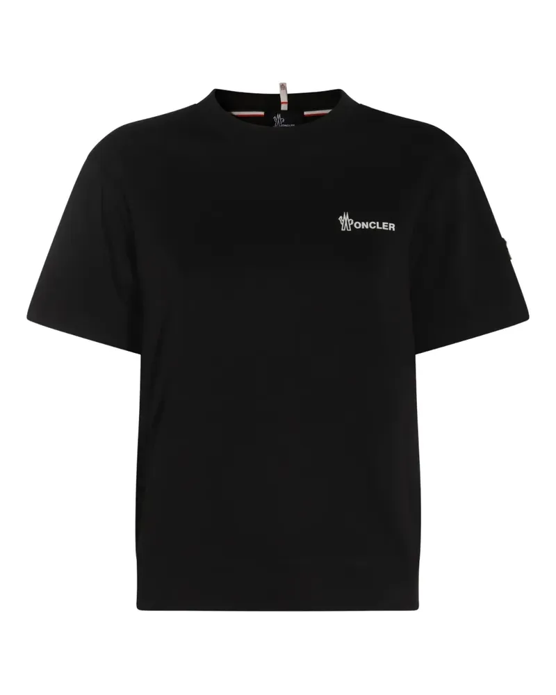 Moncler T-Shirt mit Logo-Print - Schwarz Schwarz