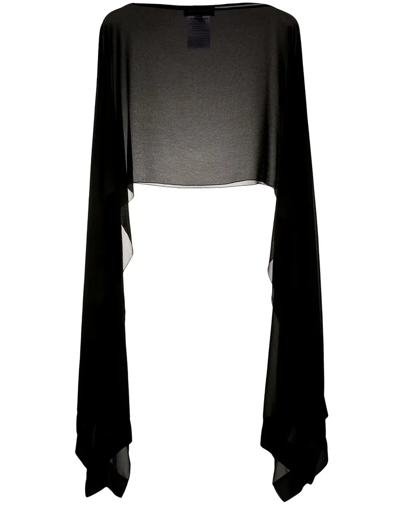 Talbot Runhof Poncho mit Sheer-Effekt Schwarz