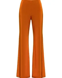 Margherita MACCAPANI Laminierte Easy Wide-Leg-Hose Orange