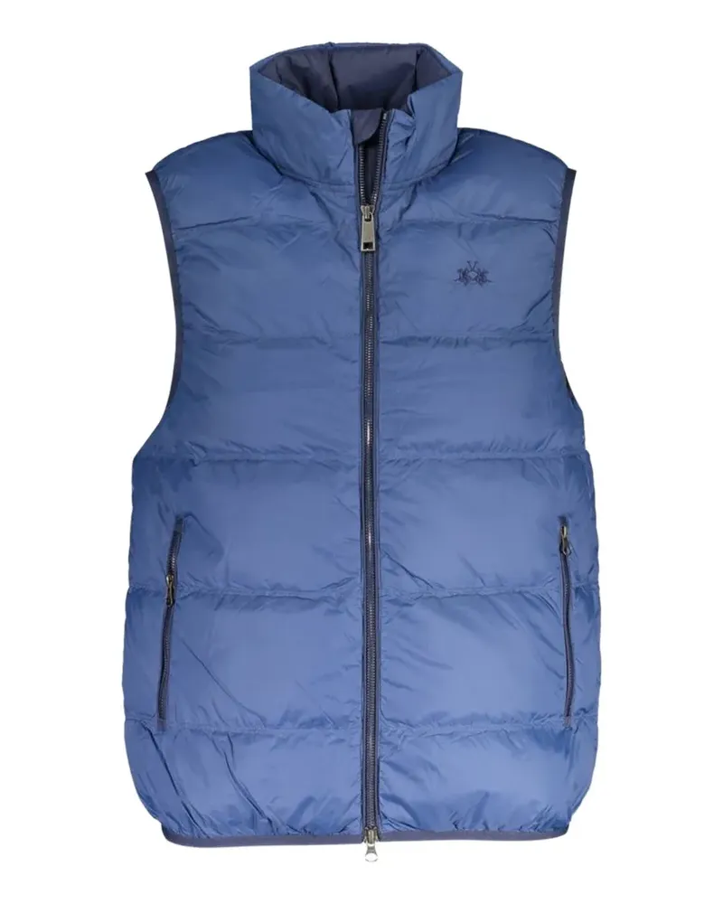 La Martina quilted-design gilet - Blau Blau