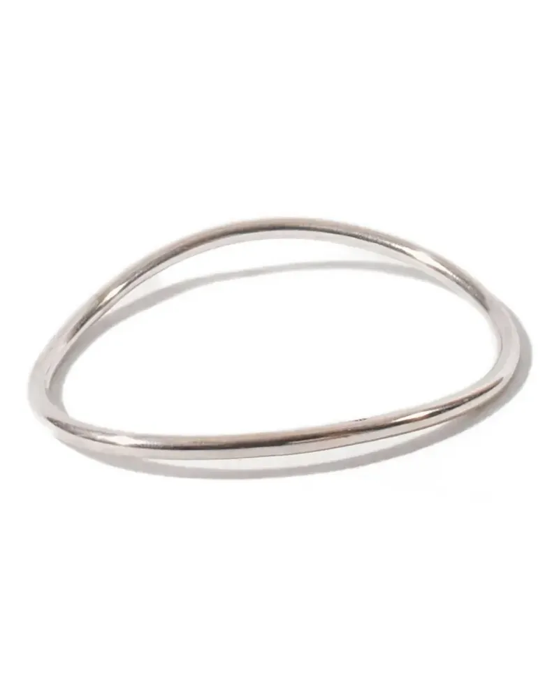 Ann Demeulemeester logo-engraved bangle - Silber Silber