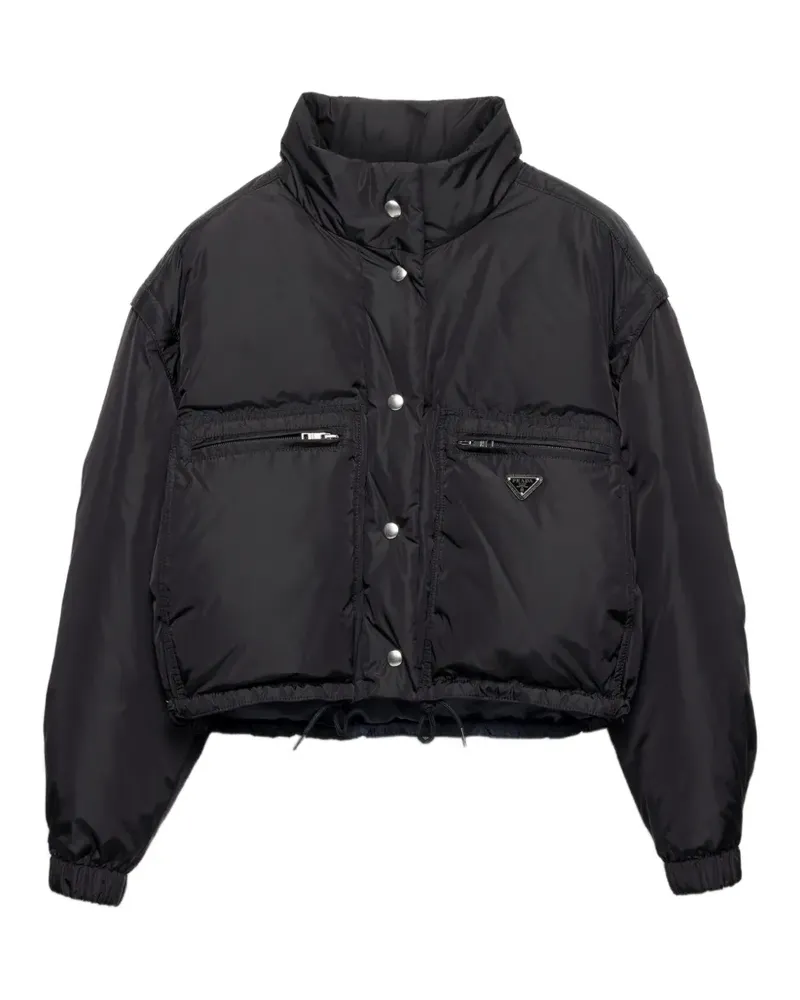 Prada lightweight Re-Nylon cropped down jacket - Schwarz Schwarz