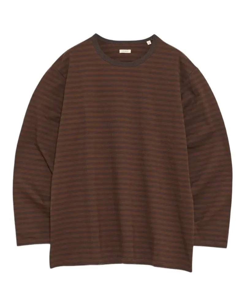 nanamica COOLMAX striped T-shirt - Braun Braun