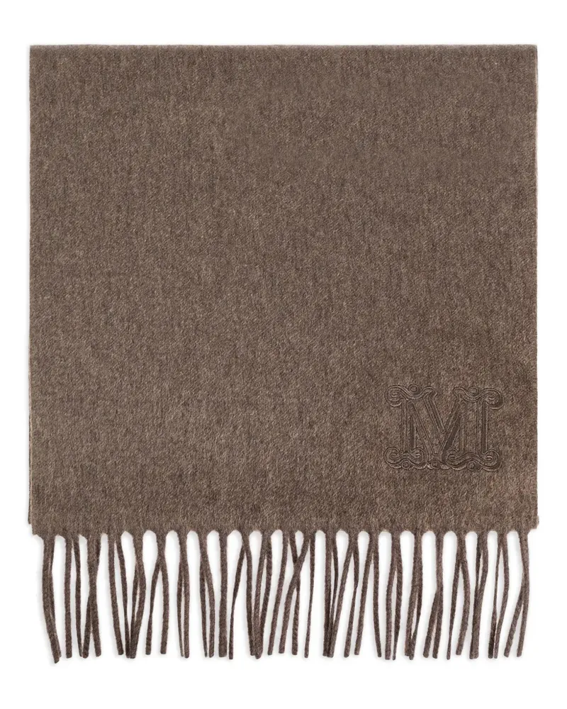 Max Mara Schal mit Fransen - Braun Braun