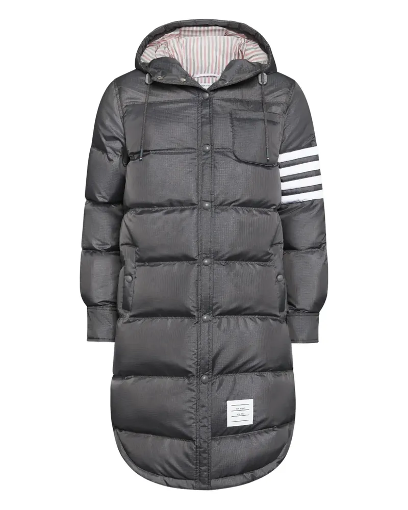 Thom Browne ripstop 4-bar parka - Grau Grau
