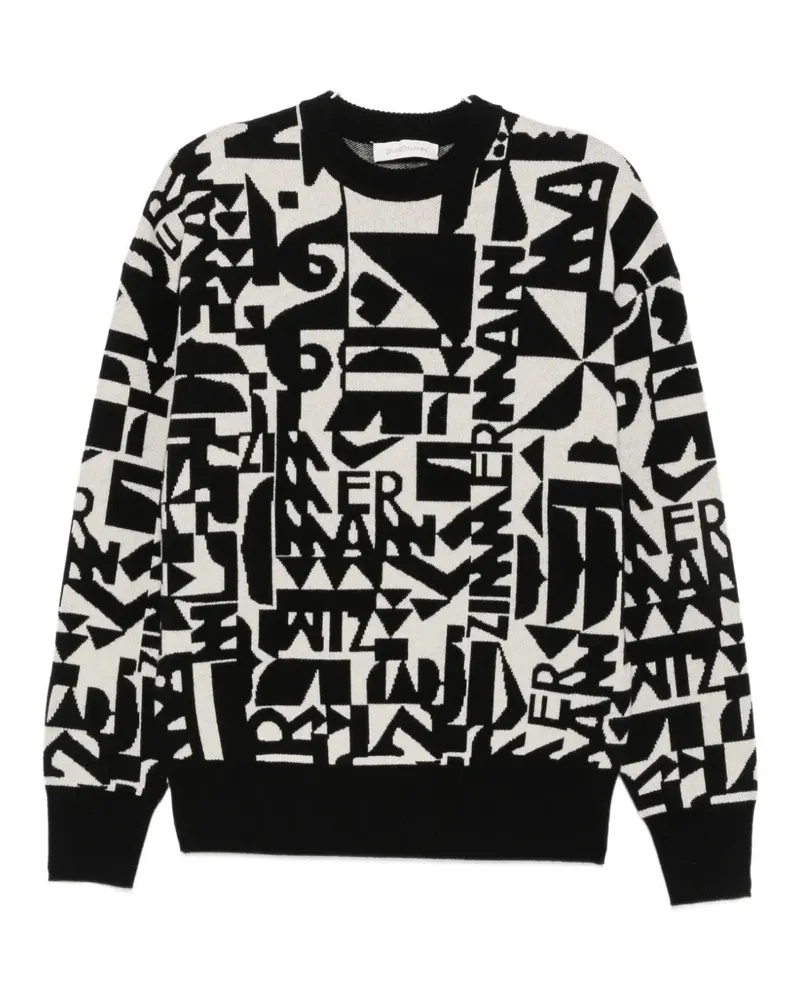 Zimmermann logo-intarsia knitted sweater - Schwarz Schwarz