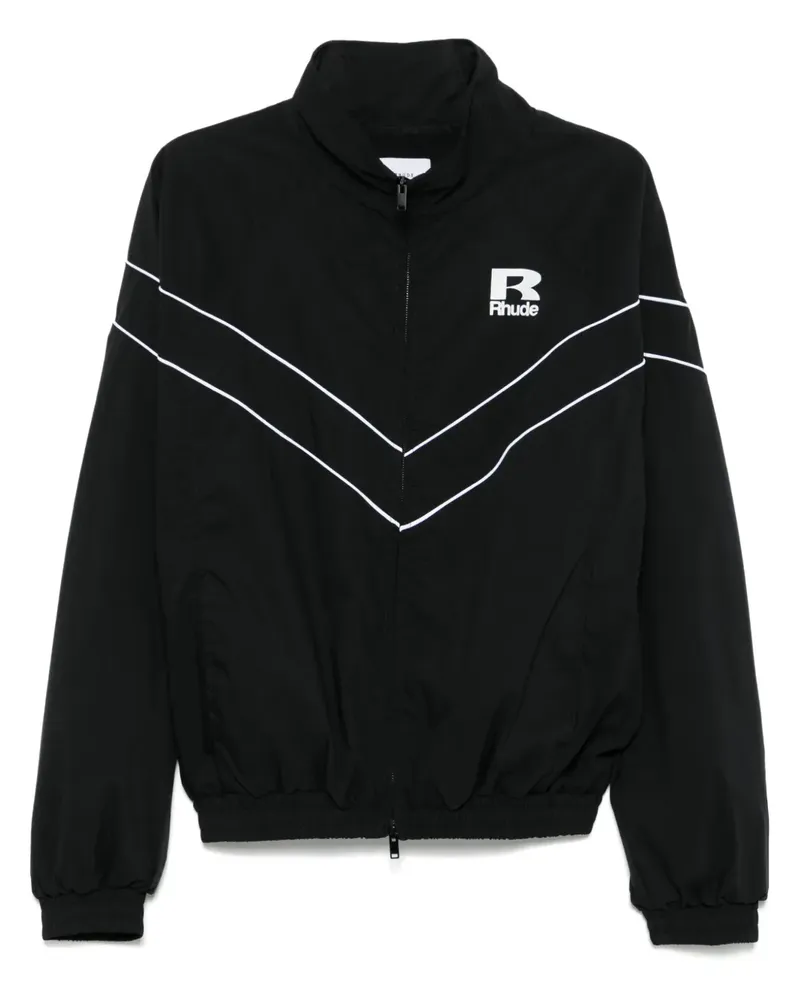 RHUDE Paspelierte Sportjacke - Schwarz Schwarz