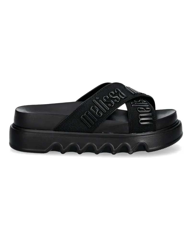Melissa Cross M Lover platform slides - Schwarz Schwarz
