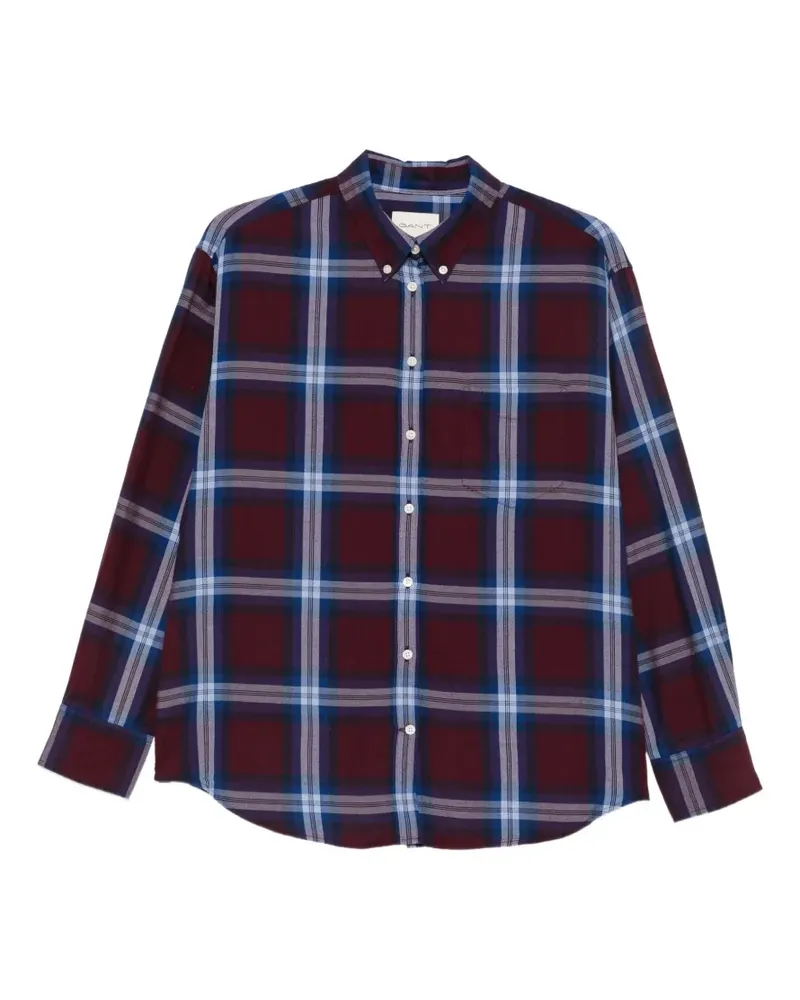 Gant Kariertes Flanellhemd - Rot Rot