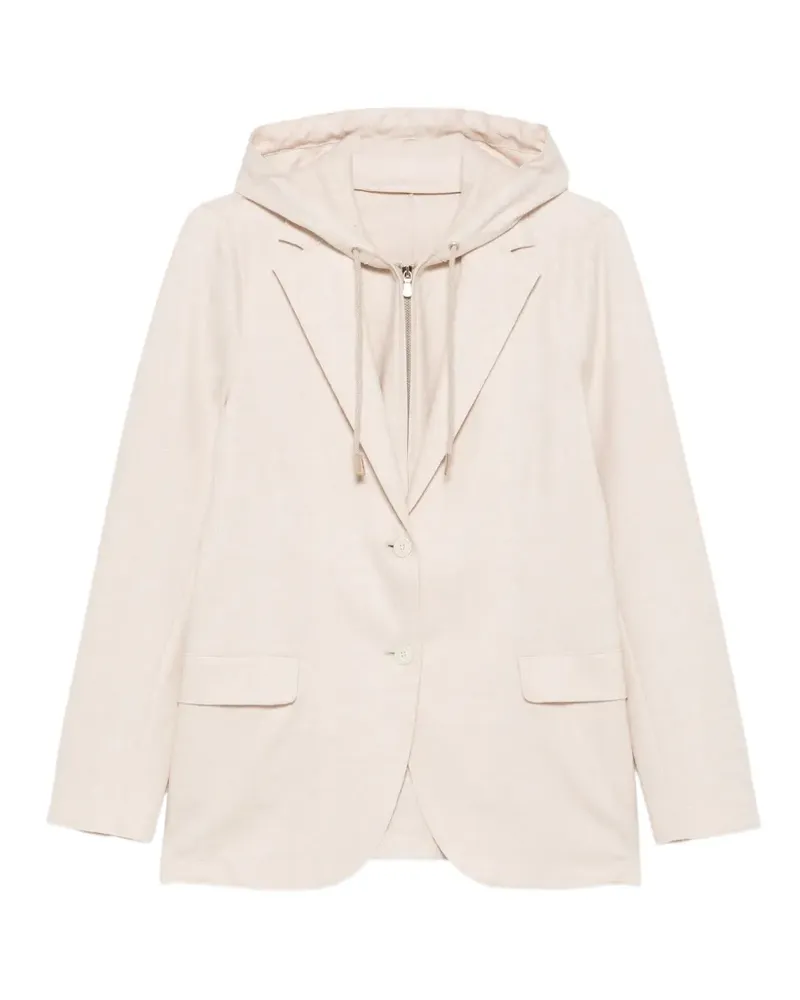 Eleventy hooded button-fastening blazer - Nude Nude