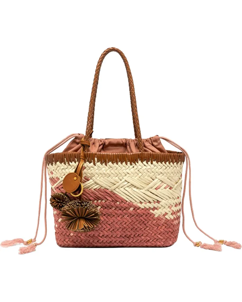 Gianni Chiarini woven-design drawstring tote bag - Nude Nude