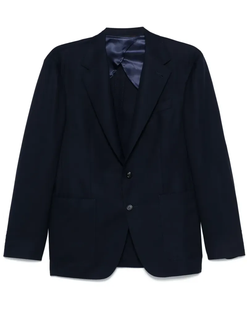 Canali Fein gestricktes Sakko - Blau Blau