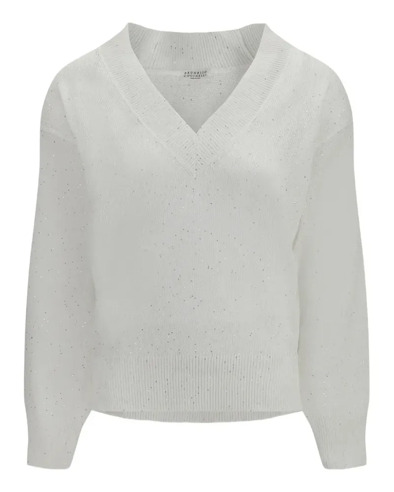 Brunello Cucinelli V-neck sweater - Weiß Weiß
