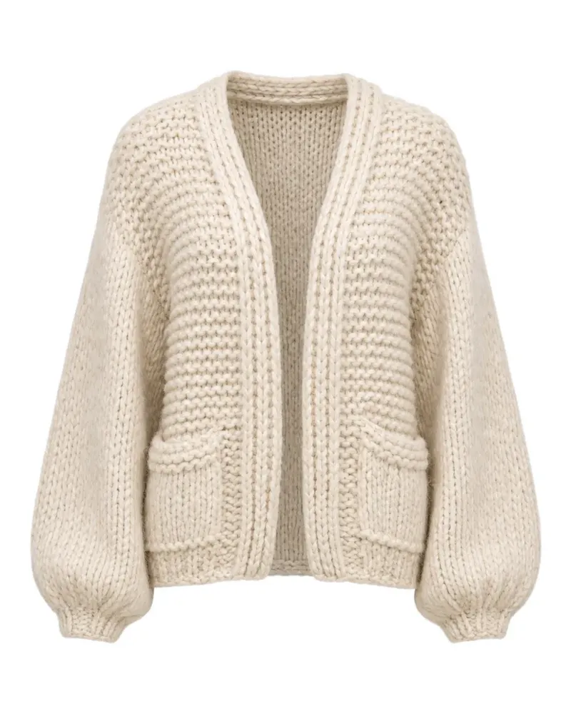 Ella Silla chunky-knit pocket cardigan - Nude Nude