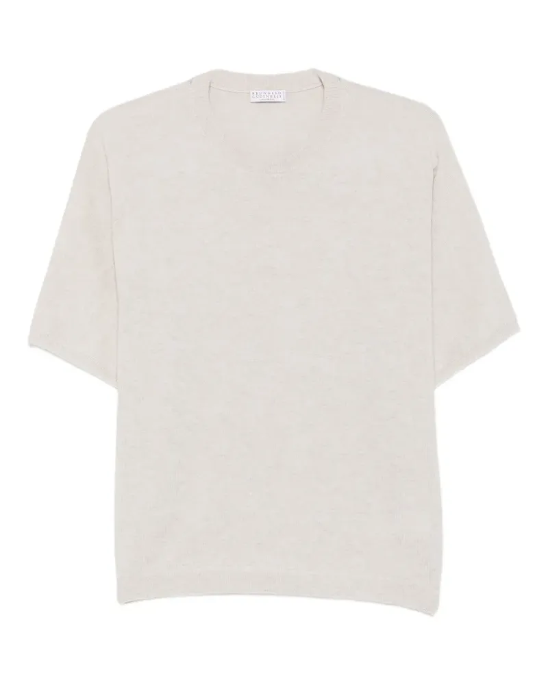 Brunello Cucinelli T-Shirt mit Rundhalsausschnitt - Nude Nude