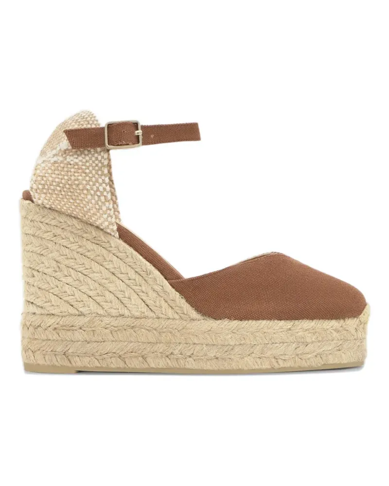 Castañer Chiarita canvas wedge espadrilles - Braun Braun