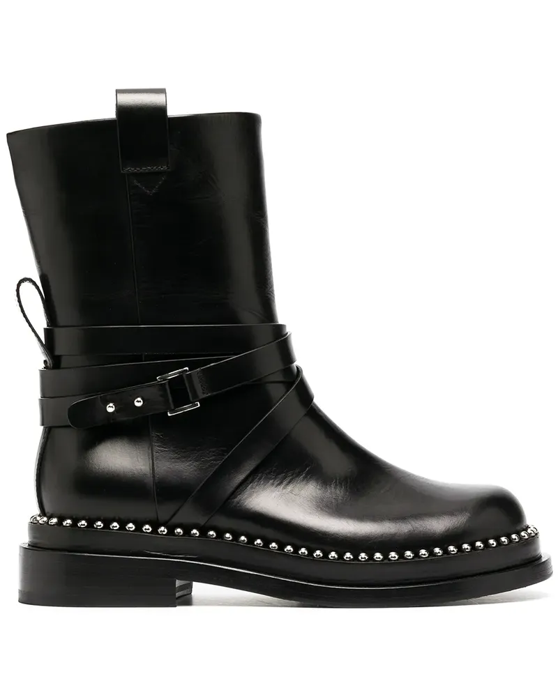 Ermanno Scervino Stiefeletten mit Nieten - Schwarz Schwarz