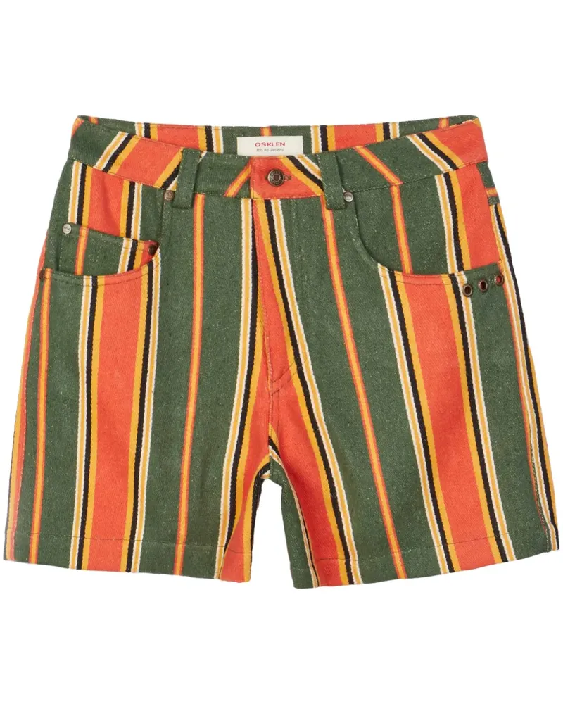 Osklen Gestreifte Bermudas - Grün Grün