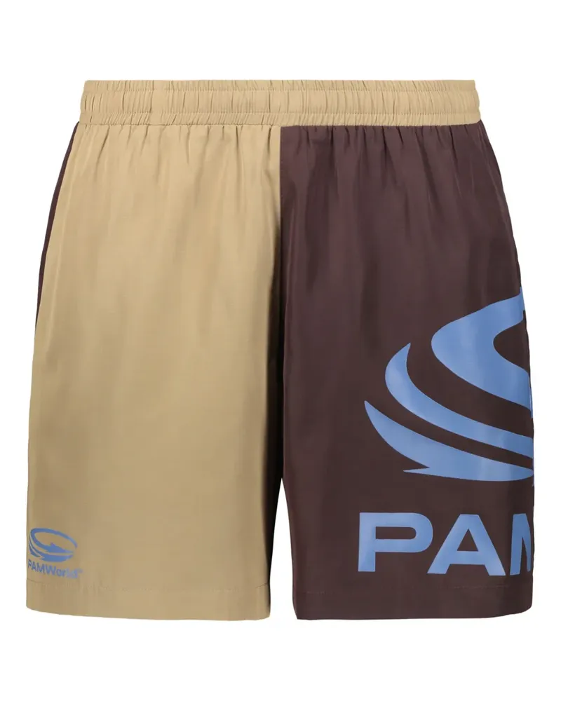 Perks and Mini Badeshorts mit Logo-Print - Nude Nude