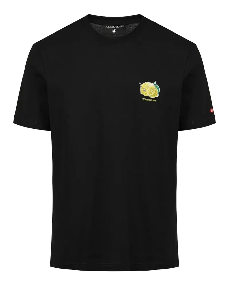 Iceberg T-Shirt mit grafischem Print - Schwarz Schwarz