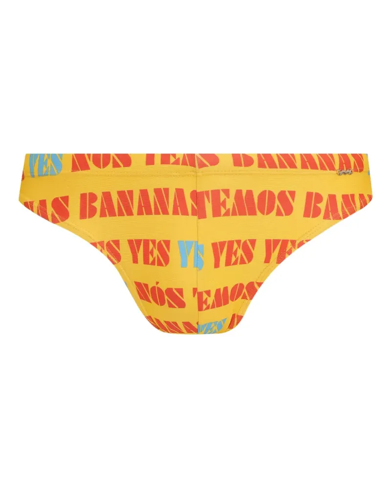 Amir Slama printed swimming trunks - Gelb Gelb