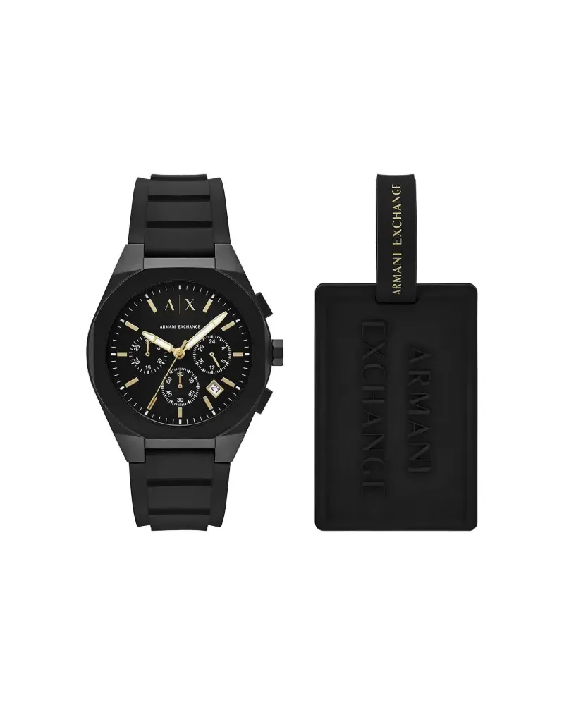 Armani Exchange Runde Armbanduhr 42mm - Schwarz Schwarz
