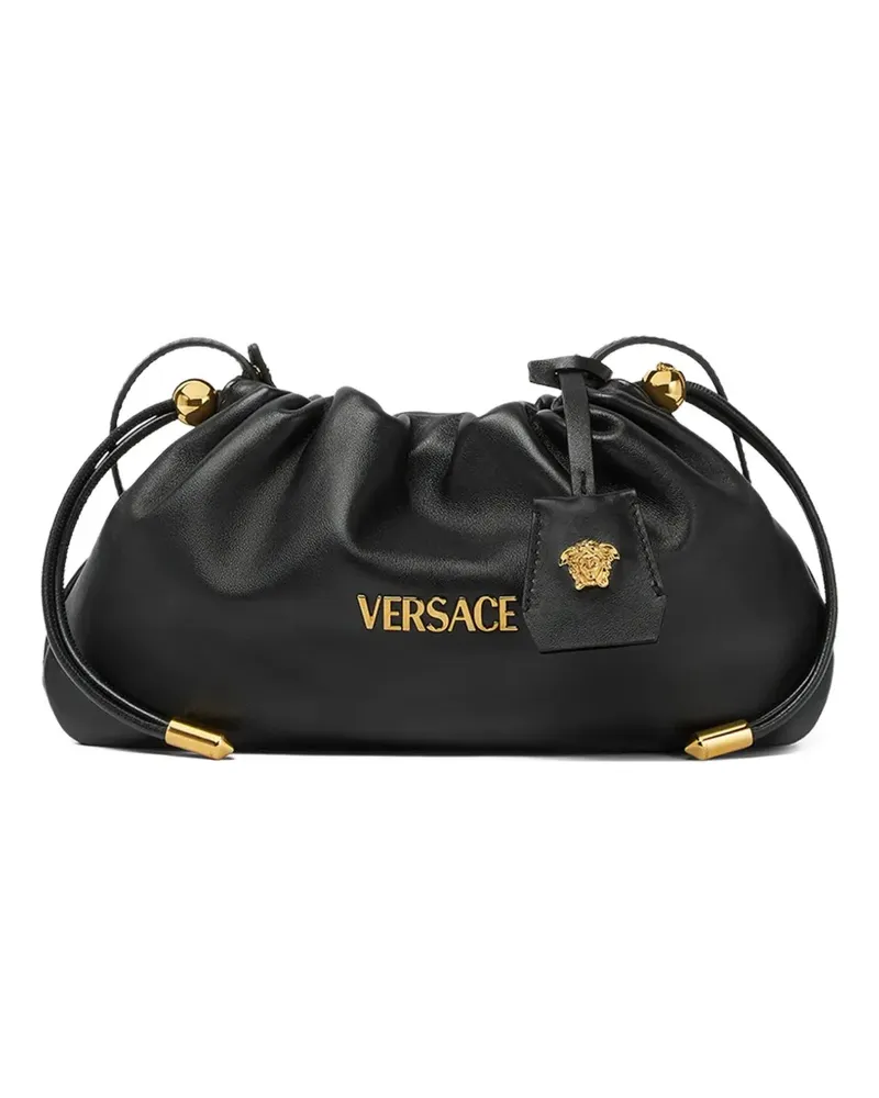 Versace Kleine Tag Clutch mit Kordelzug - Schwarz Schwarz