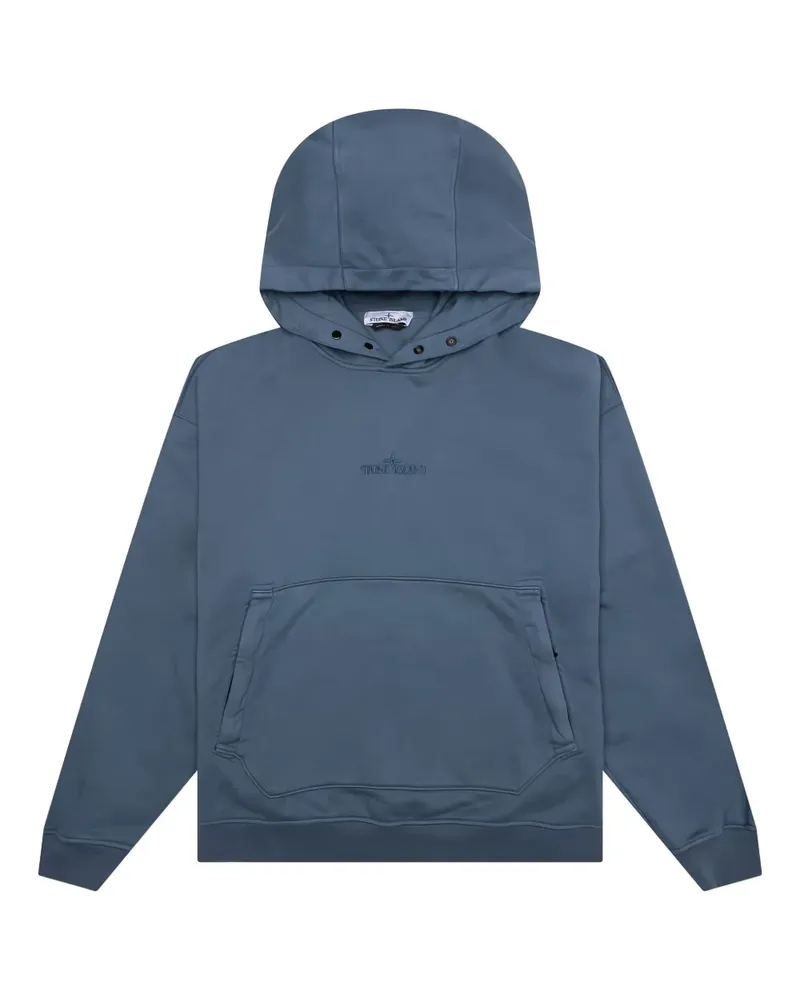 Stone Island Hoodie mit Logo-Stickerei - Blau Blau