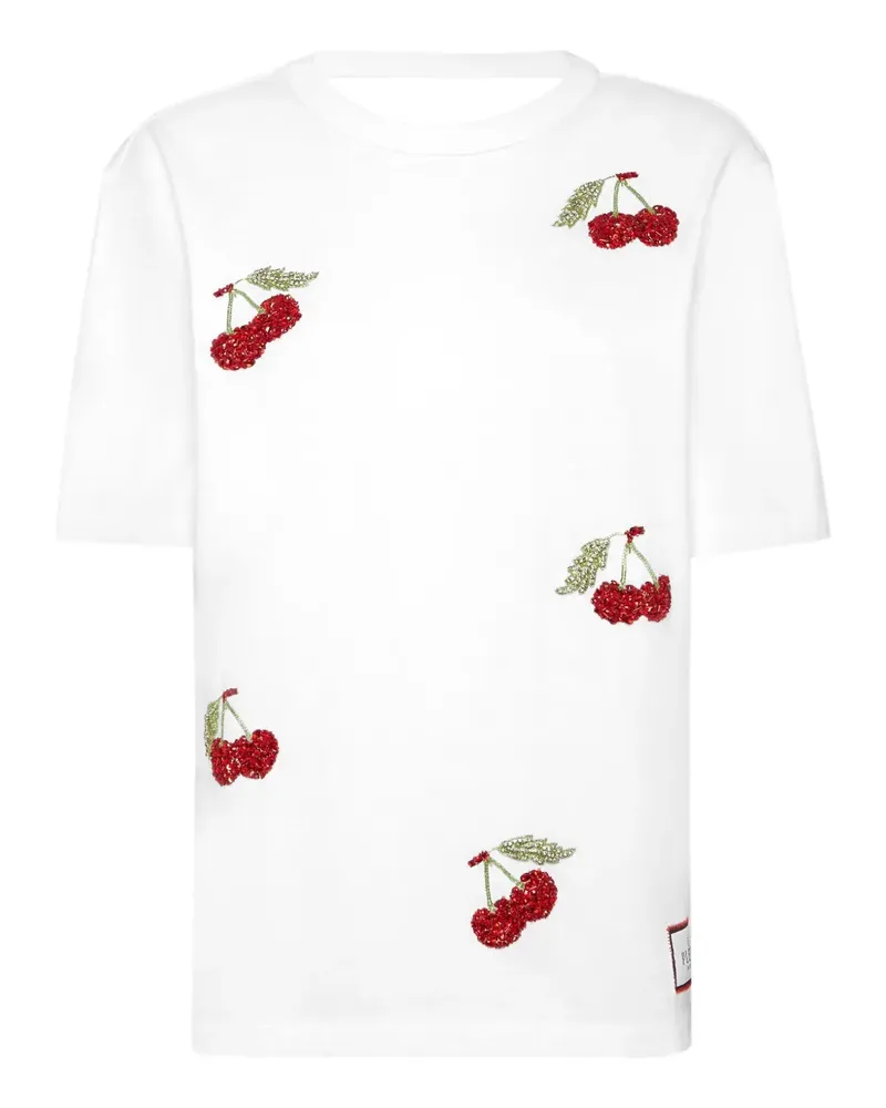 Philipp Plein T-Shirt mit Kristallen - Weiß Weiß