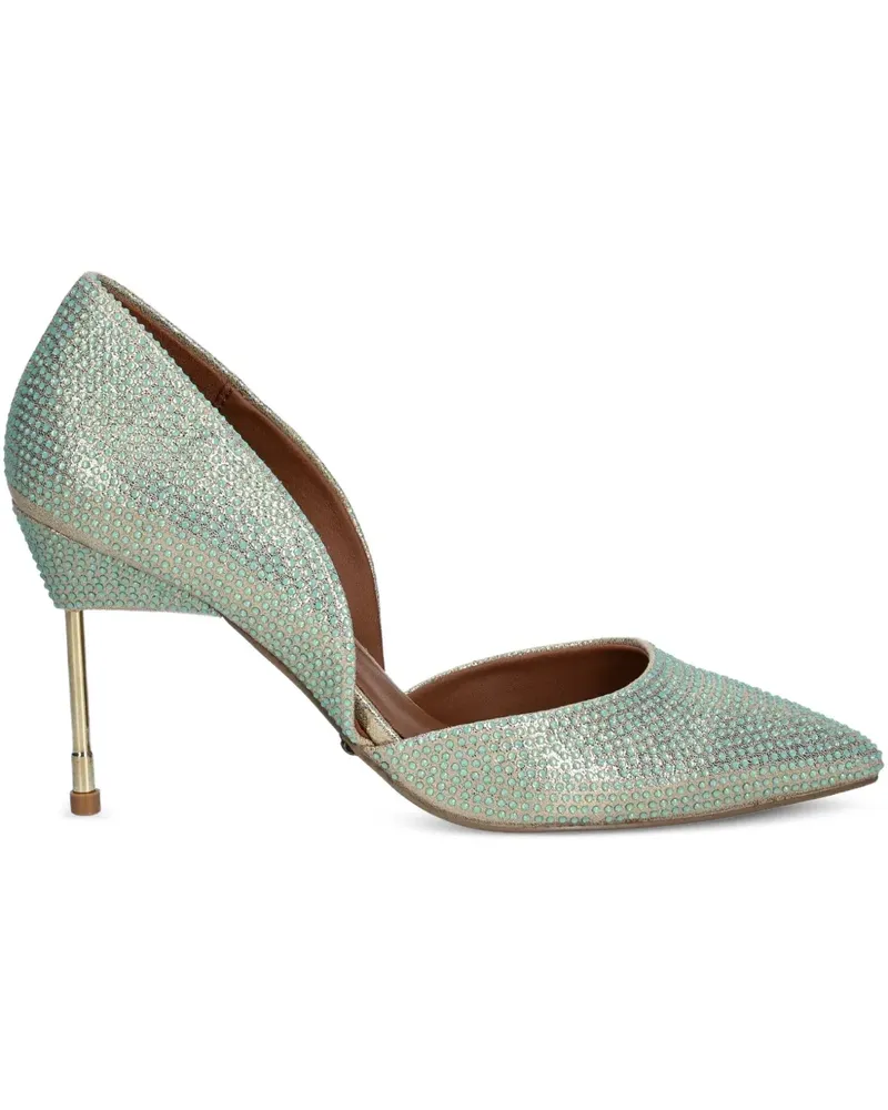 Kurt Geiger Spitze Pumps mit Kristallen 90mm - Grün Grün
