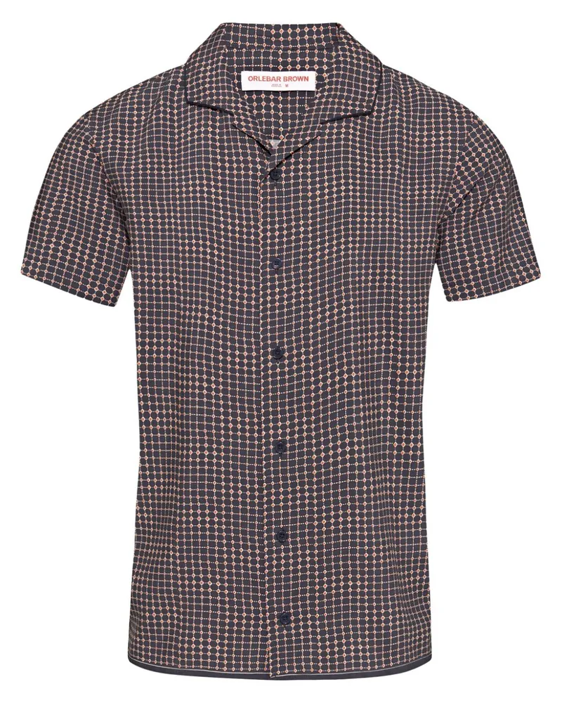 Orlebar Brown Hibbert Tiescape shirt Blau